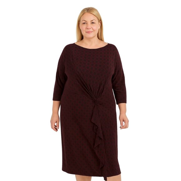 Lauren Ralph Lauren Cocktail Midi Dress Plus Size - Picture 1 of 10